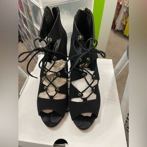 Aldo Gladiator lace up stiletto heel.